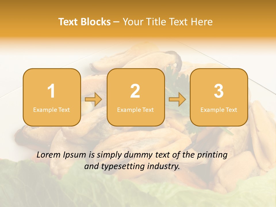 Recipe Fresh Fish Seafood Buffet PowerPoint Template