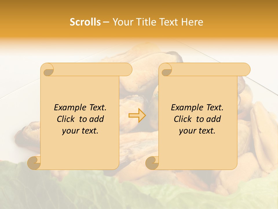 Recipe Fresh Fish Seafood Buffet PowerPoint Template