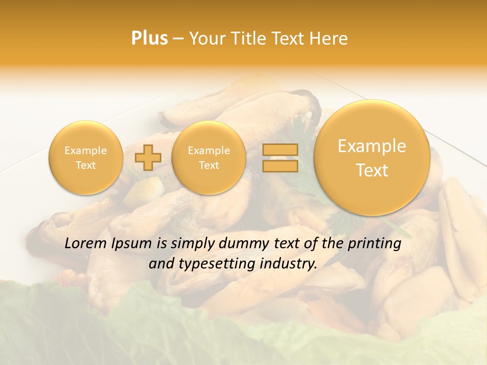 Recipe Fresh Fish Seafood Buffet PowerPoint Template