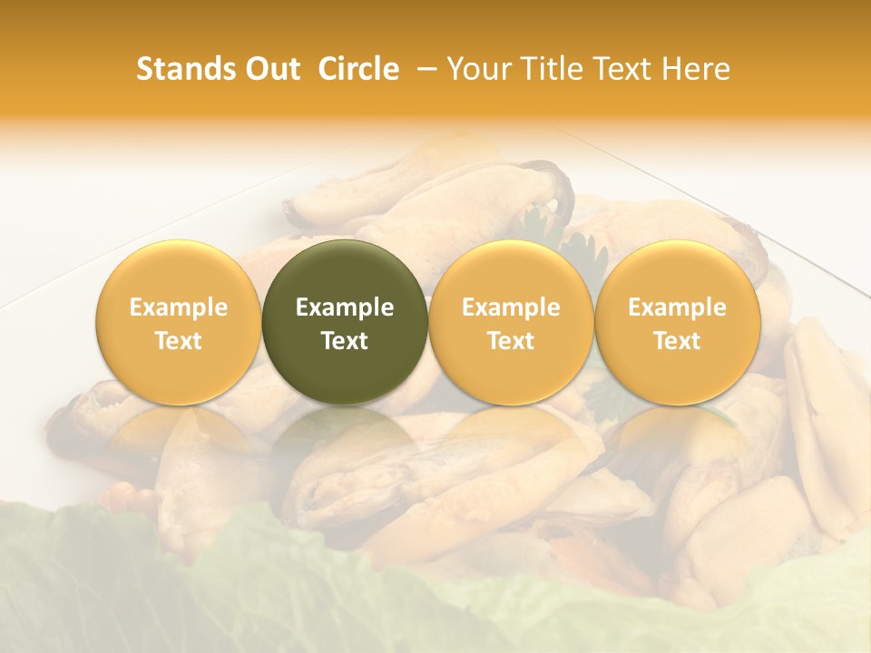 Recipe Fresh Fish Seafood Buffet PowerPoint Template