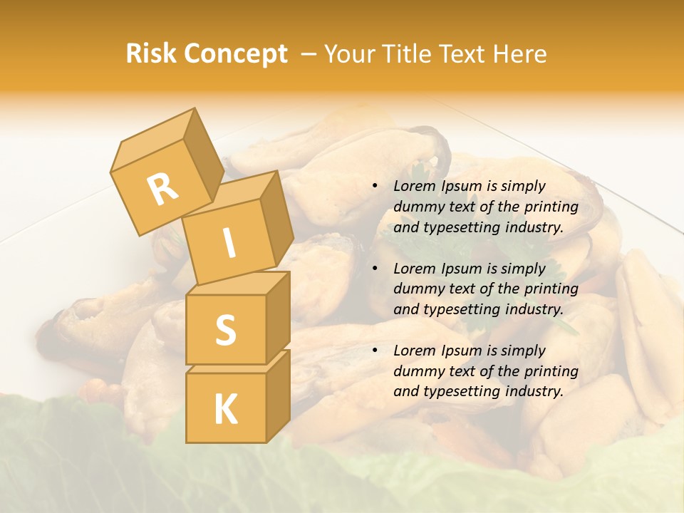 Recipe Fresh Fish Seafood Buffet PowerPoint Template