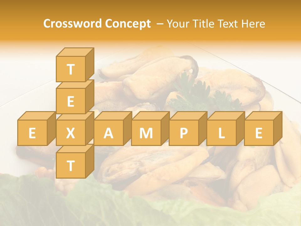 Recipe Fresh Fish Seafood Buffet PowerPoint Template