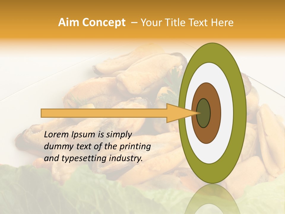 Recipe Fresh Fish Seafood Buffet PowerPoint Template