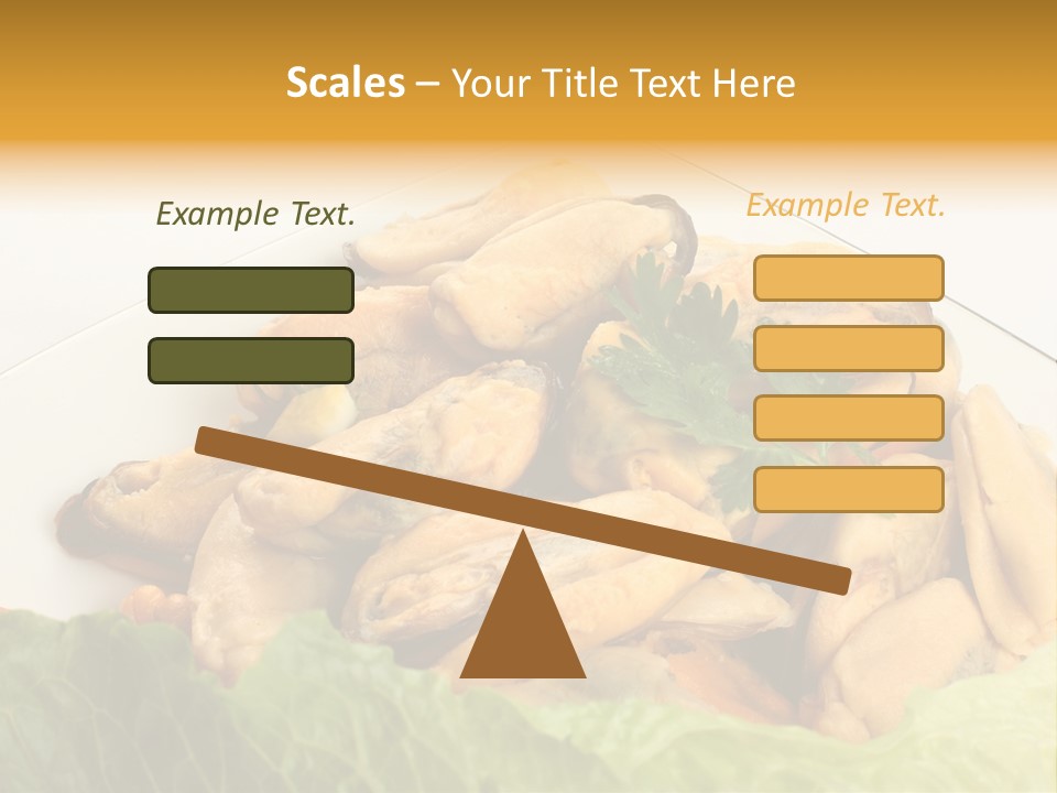 Recipe Fresh Fish Seafood Buffet PowerPoint Template