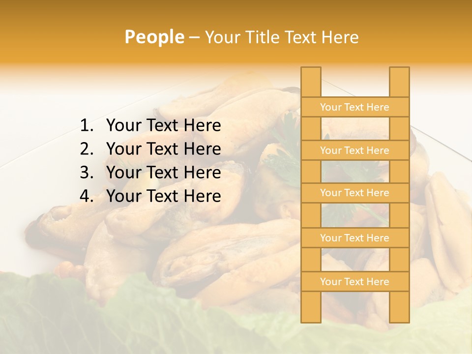 Recipe Fresh Fish Seafood Buffet PowerPoint Template