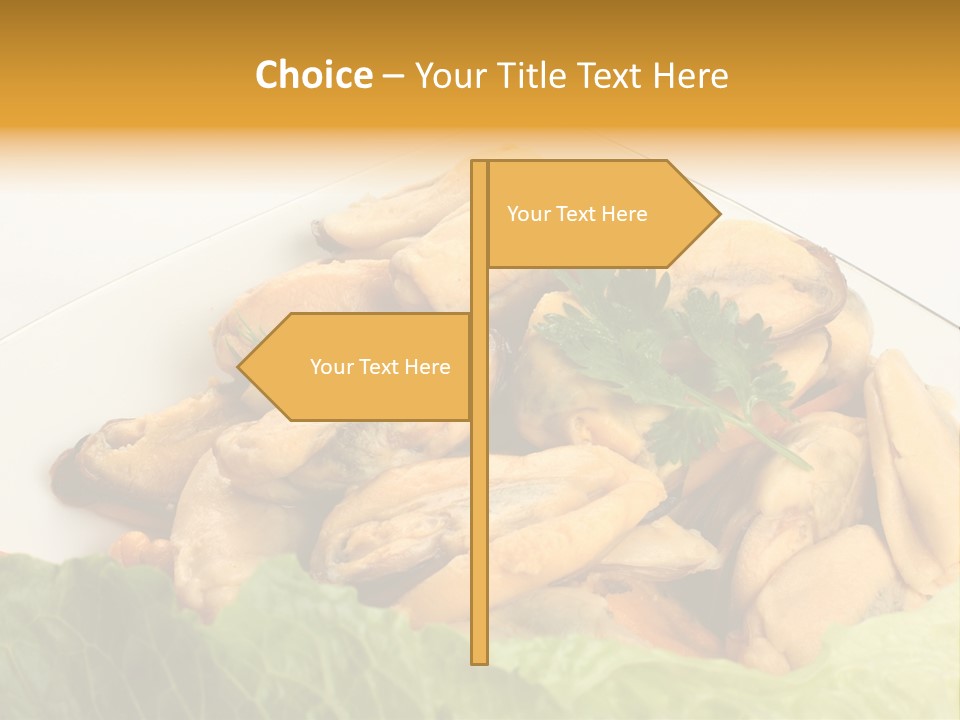 Recipe Fresh Fish Seafood Buffet PowerPoint Template