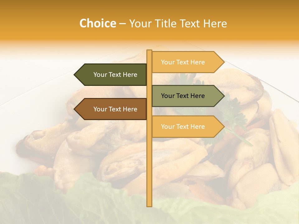 Recipe Fresh Fish Seafood Buffet PowerPoint Template