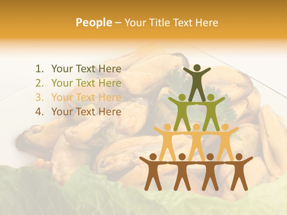 Recipe Fresh Fish Seafood Buffet PowerPoint Template