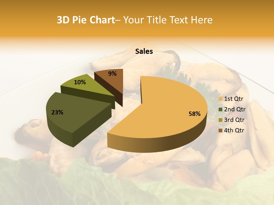 Recipe Fresh Fish Seafood Buffet PowerPoint Template