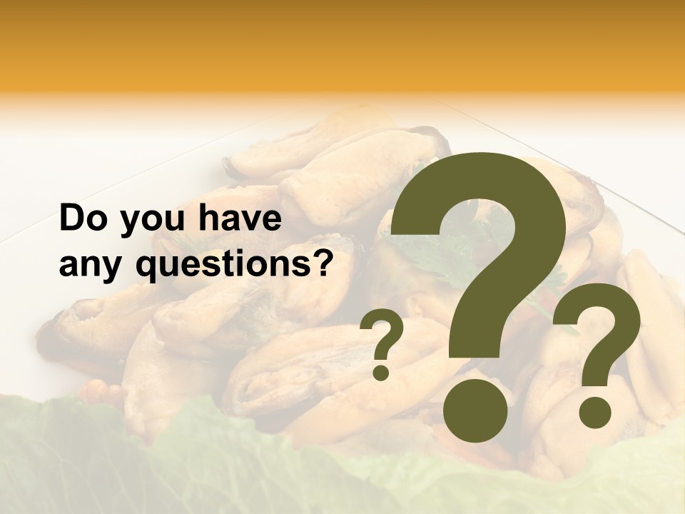 Recipe Fresh Fish Seafood Buffet PowerPoint Template