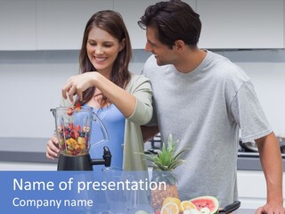 Kitchen Counter Cheerful PowerPoint Template