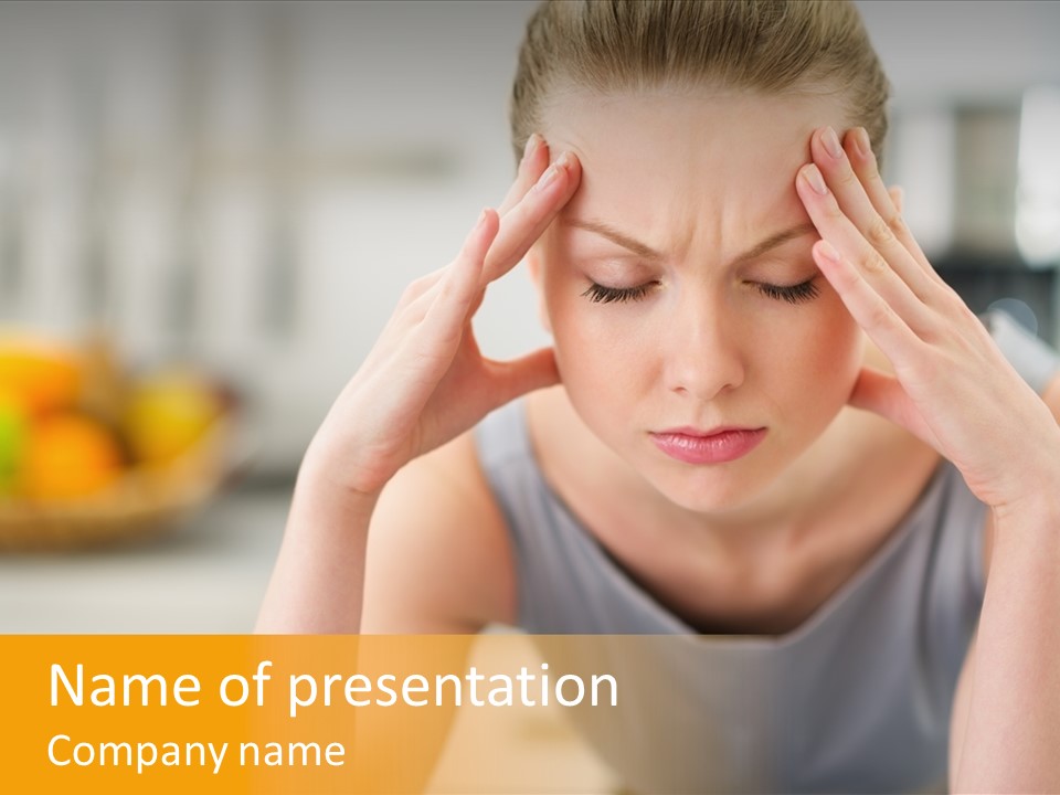Migraine Modern Depression PowerPoint Template