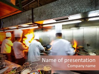 Hotel Fire Commercial Kitchen PowerPoint Template