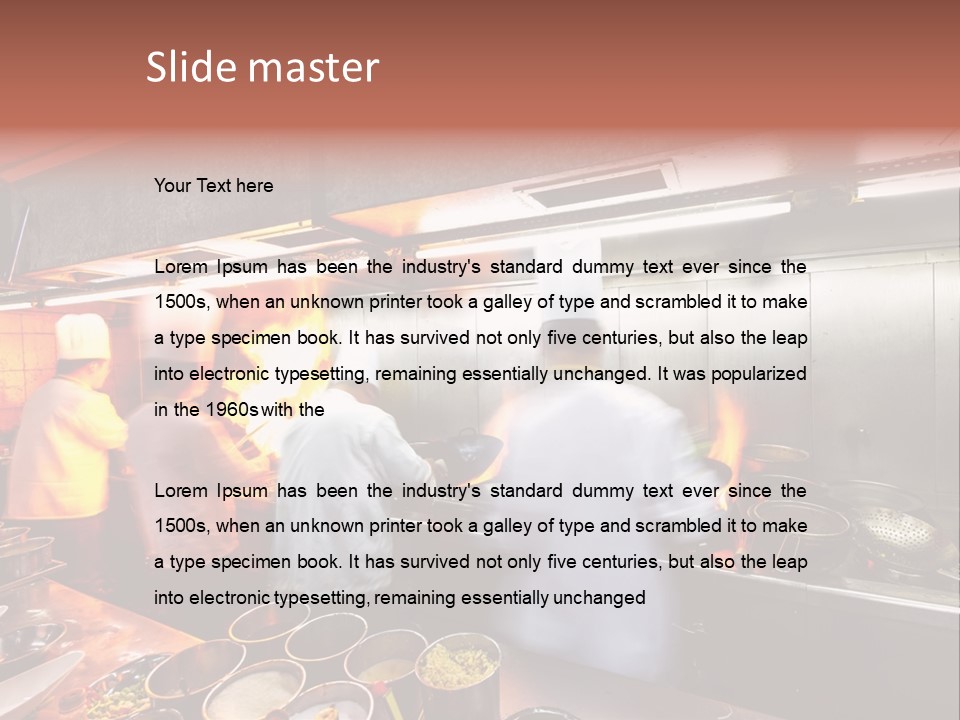 Hotel Fire Commercial Kitchen PowerPoint Template