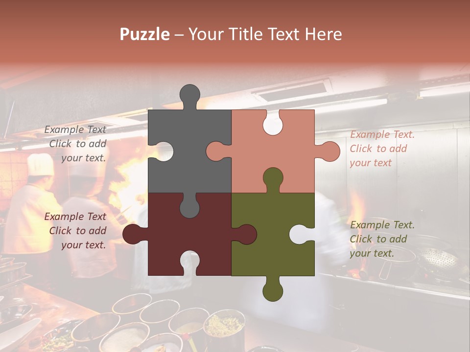 Hotel Fire Commercial Kitchen PowerPoint Template