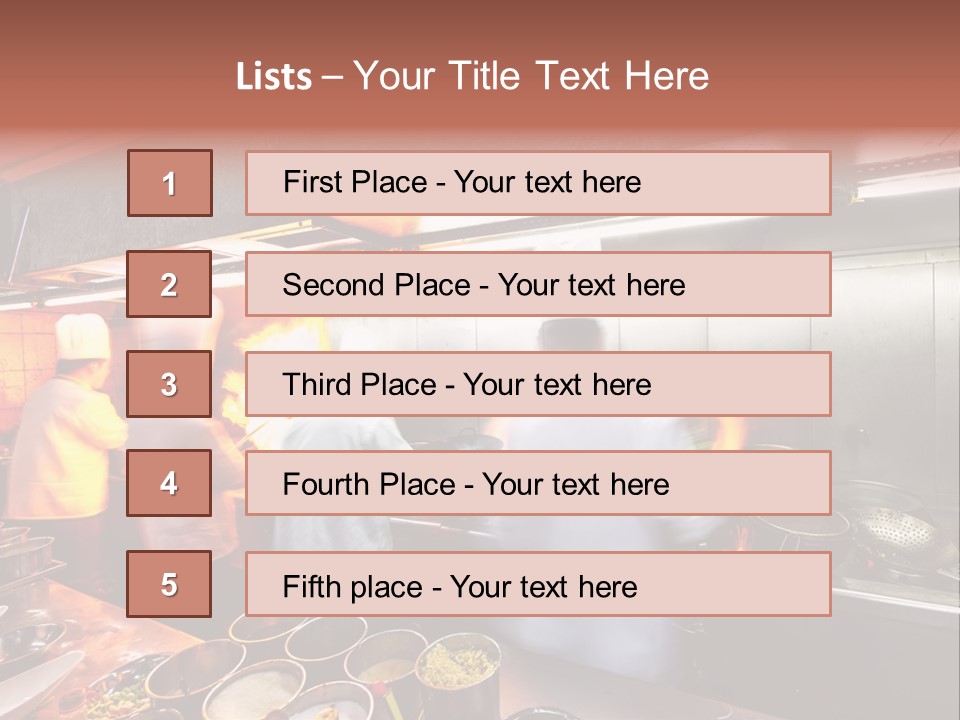 Hotel Fire Commercial Kitchen PowerPoint Template