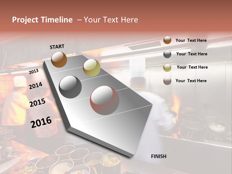 Hotel Fire Commercial Kitchen PowerPoint Template
