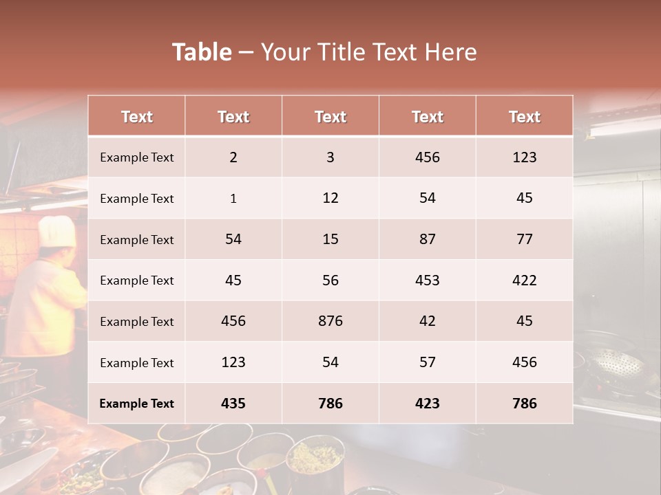 Hotel Fire Commercial Kitchen PowerPoint Template