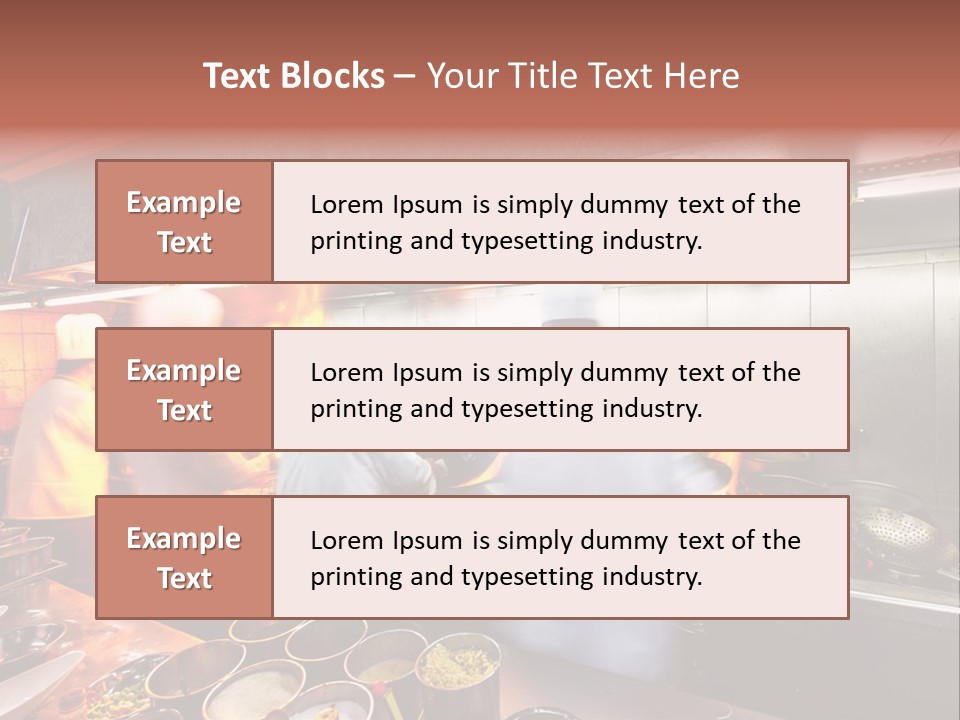Hotel Fire Commercial Kitchen PowerPoint Template