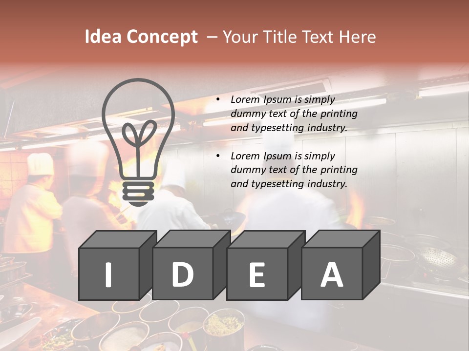 Hotel Fire Commercial Kitchen PowerPoint Template