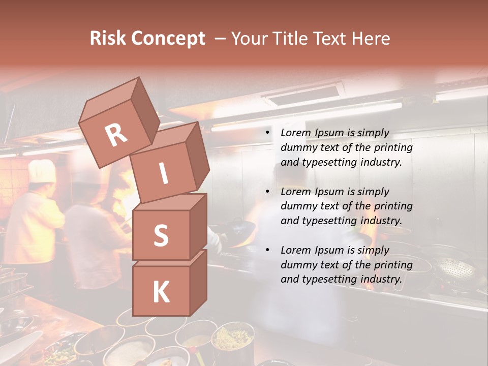 Hotel Fire Commercial Kitchen PowerPoint Template