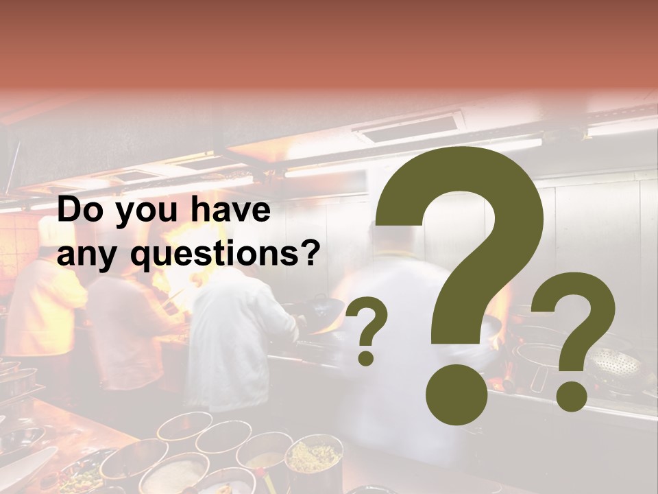 Hotel Fire Commercial Kitchen PowerPoint Template