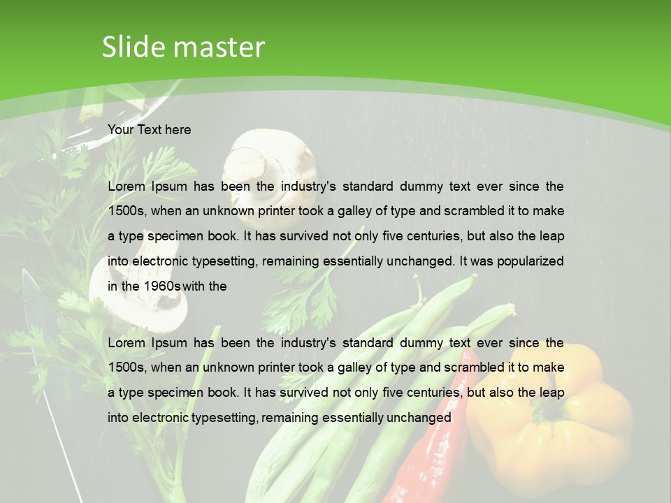 Food And Drink Vegan Food Studio Shot PowerPoint Template