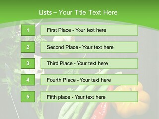 Food And Drink Vegan Food Studio Shot PowerPoint Template