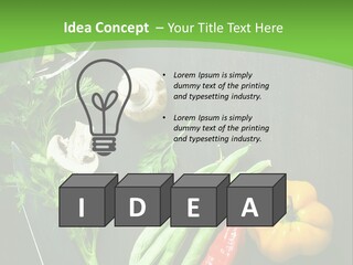 Food And Drink Vegan Food Studio Shot PowerPoint Template