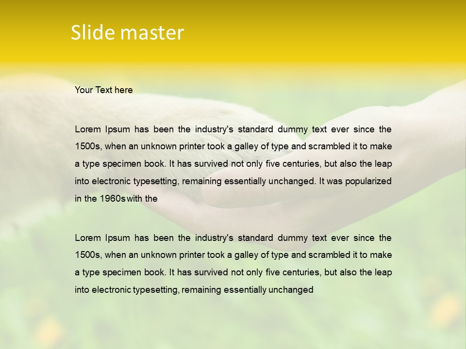 Care Help Hand PowerPoint Template