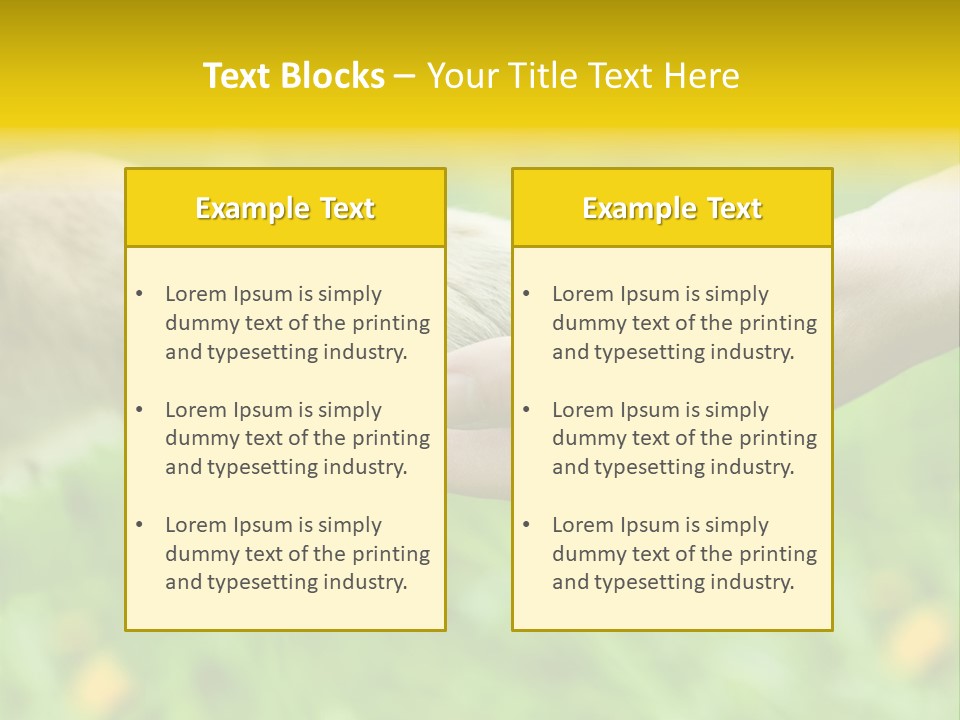 Care Help Hand PowerPoint Template