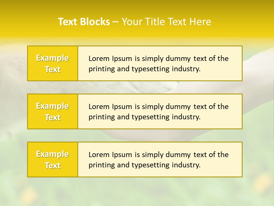 Care Help Hand PowerPoint Template
