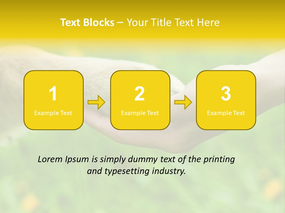 Care Help Hand PowerPoint Template