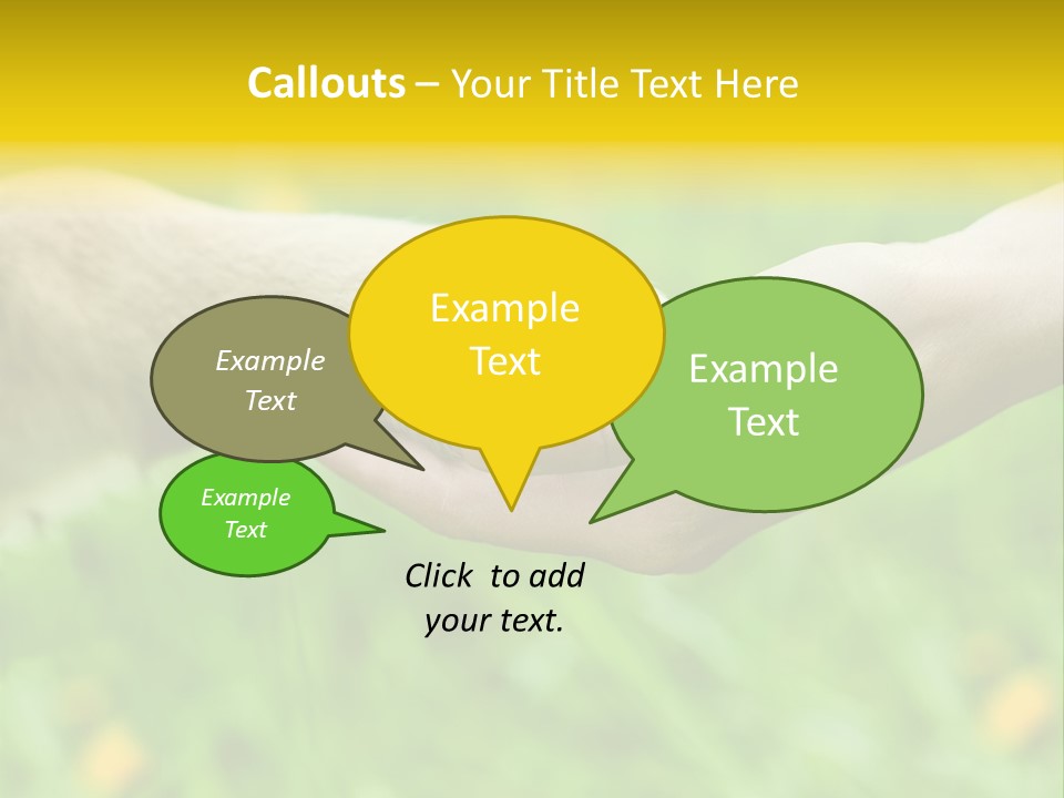 Care Help Hand PowerPoint Template