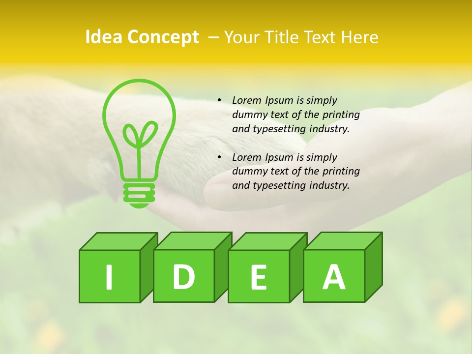 Care Help Hand PowerPoint Template