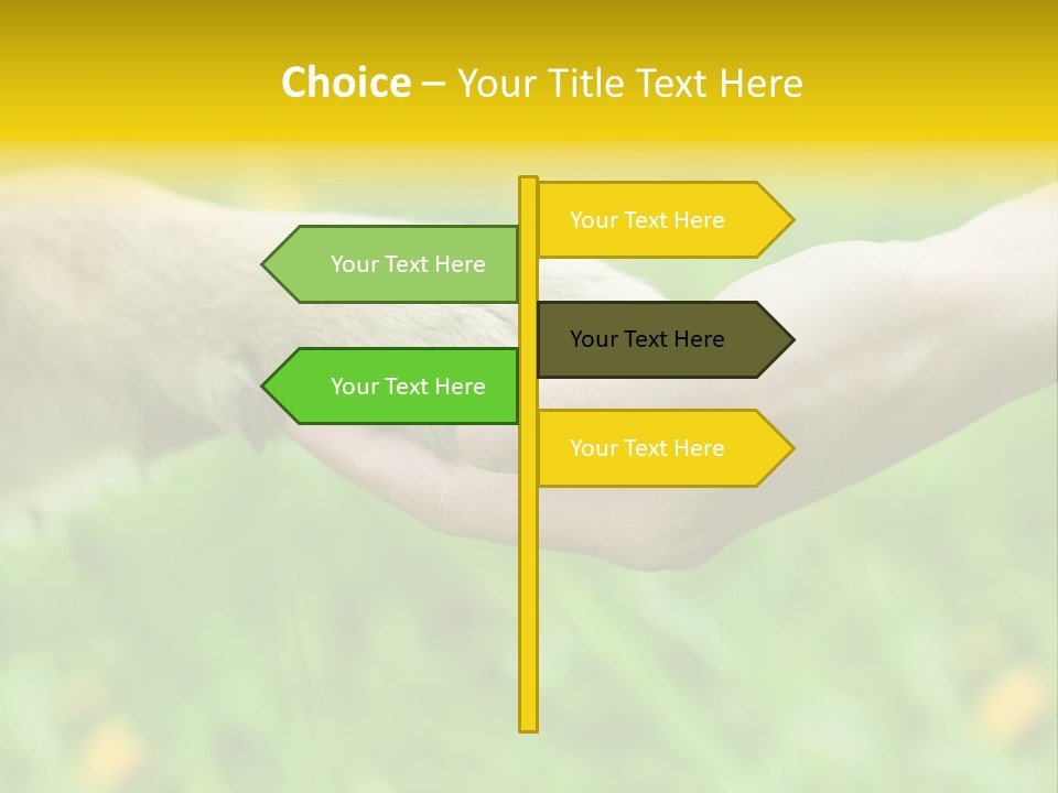 Care Help Hand PowerPoint Template