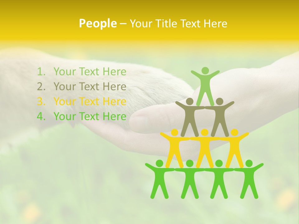 Care Help Hand PowerPoint Template