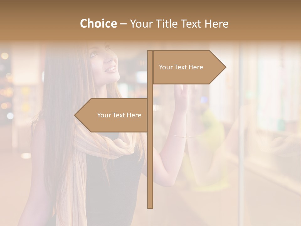 Shop Smile Deciding PowerPoint Template