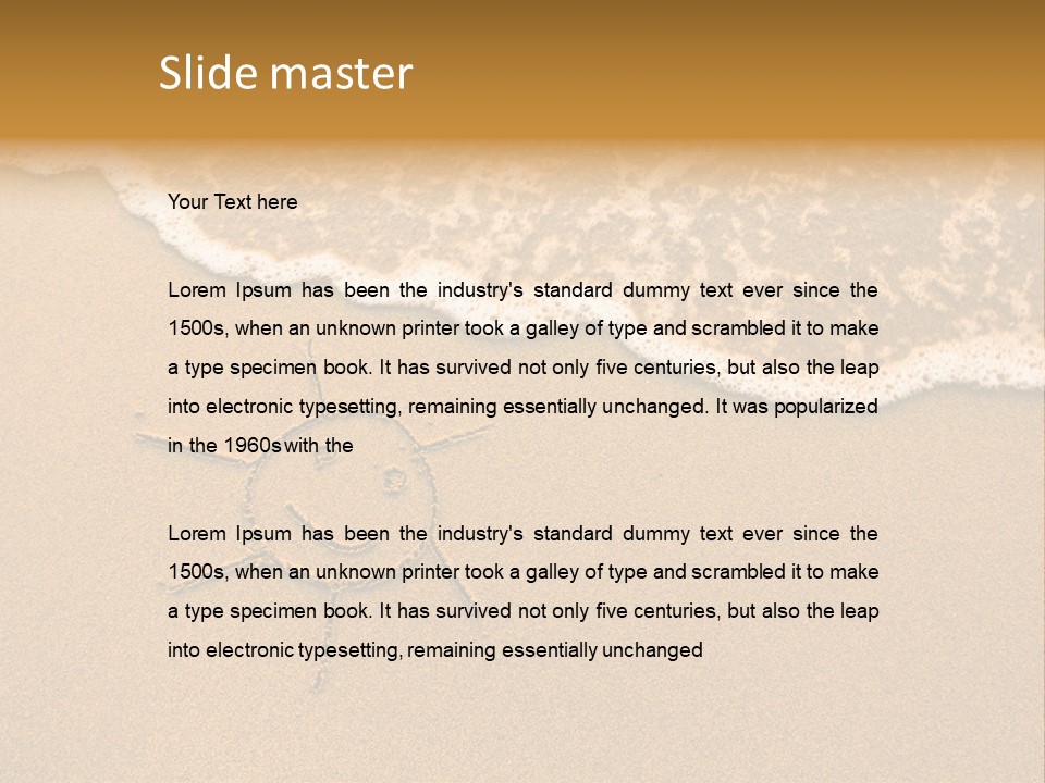 August Draw Shore PowerPoint Template