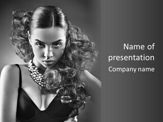 Curls Background Hairdo PowerPoint Template