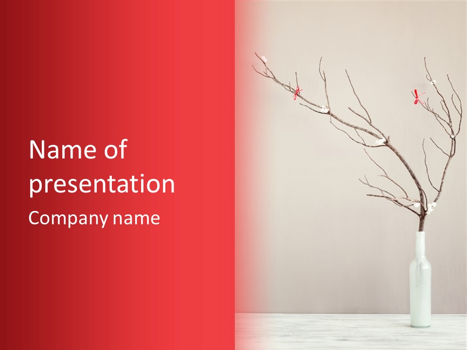 Home Merry Vase PowerPoint Template