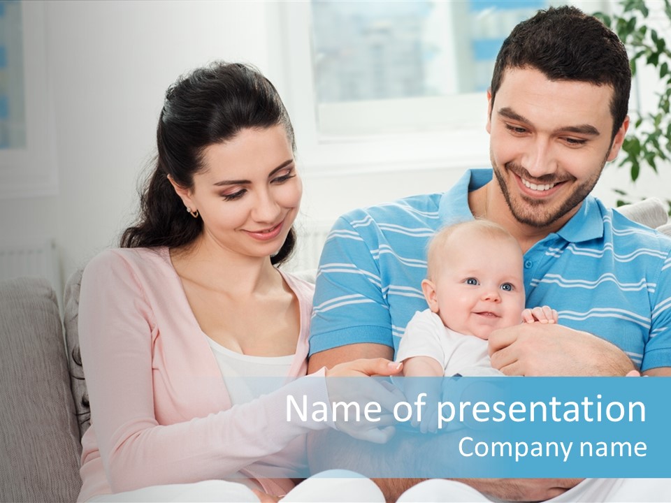 Mother Child Father PowerPoint Template