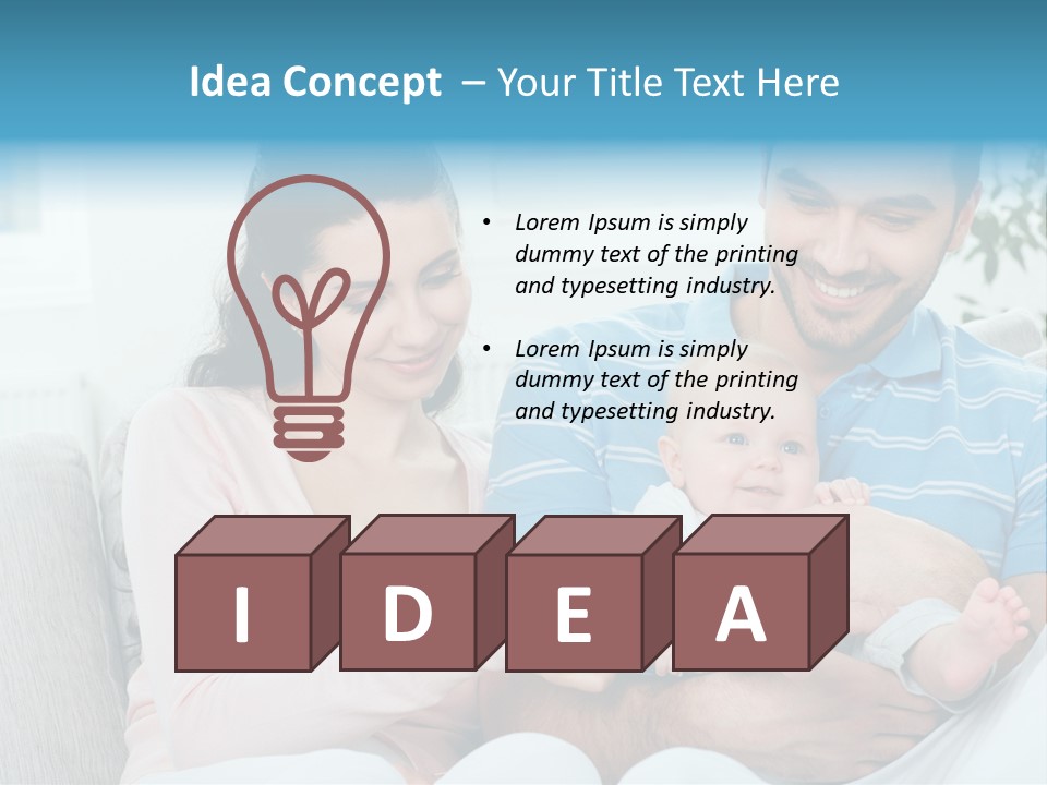 Mother Child Father PowerPoint Template