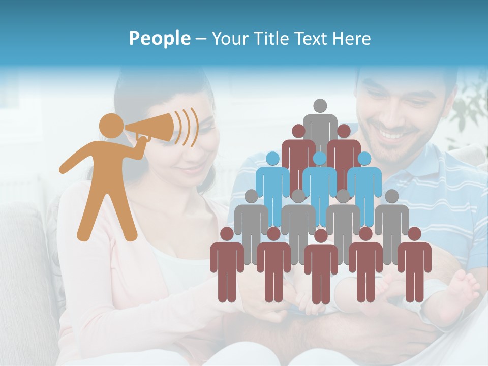 Mother Child Father PowerPoint Template