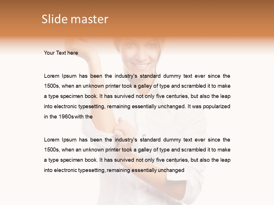 Turn Up People Blouse PowerPoint Template