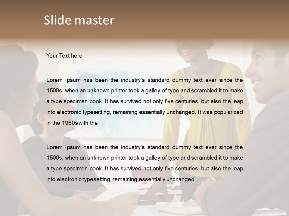 Casual Interracial Corporate PowerPoint Template