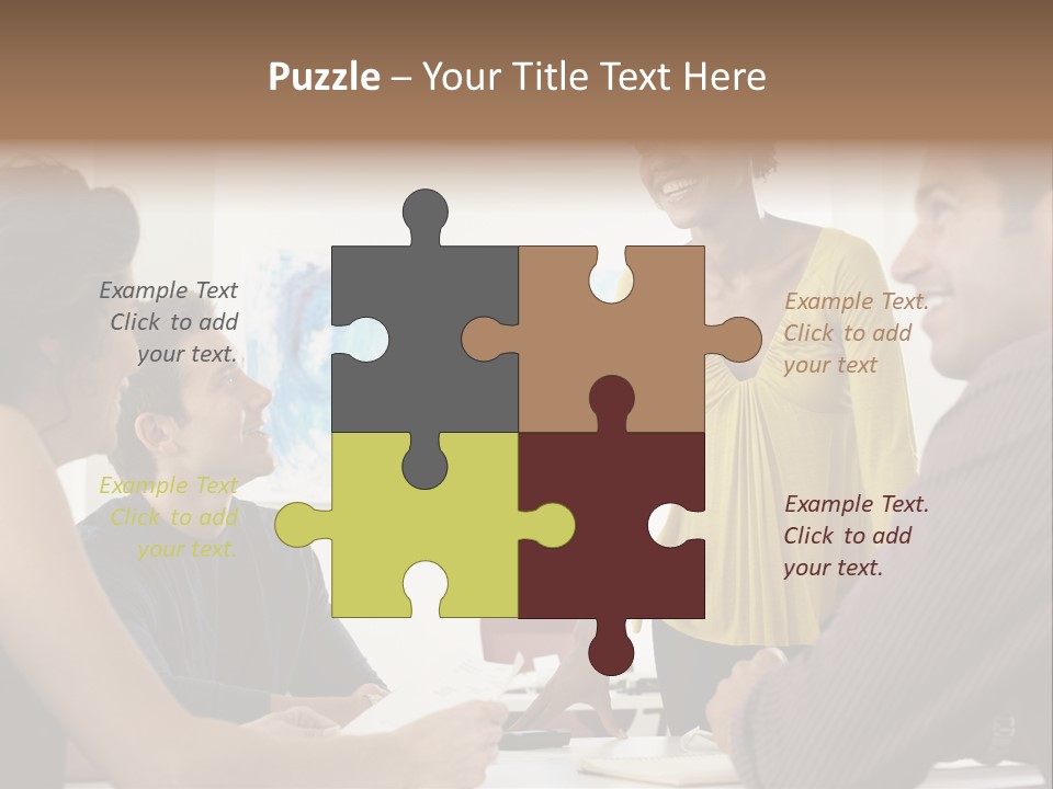 Casual Interracial Corporate PowerPoint Template
