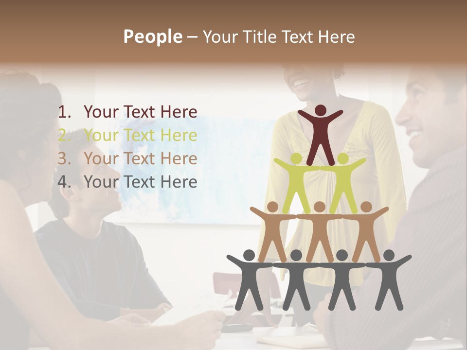 Casual Interracial Corporate PowerPoint Template