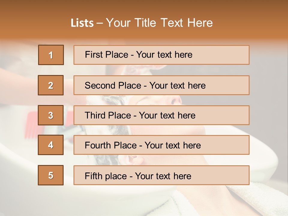 Head Caucasian Relax PowerPoint Template