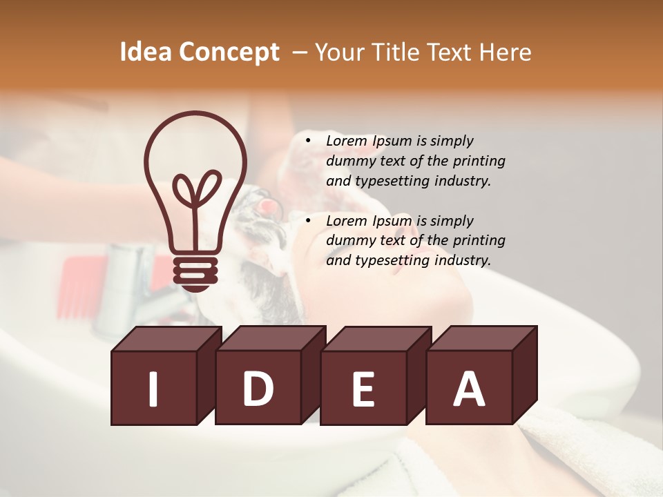 Head Caucasian Relax PowerPoint Template